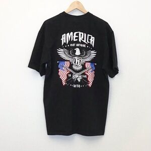 Hostility XL Tall T Shirt Men’s American Bald Eagle Patriotic Black Tee